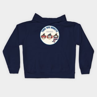 Three Wise Monkeys Winter Edition Kids Hoodie